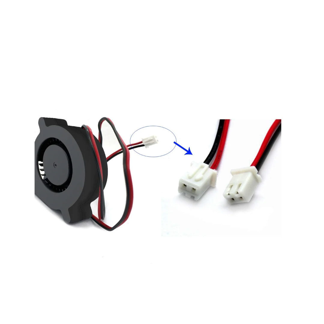 DC12V 0.28A 5015 Double Ball Centrifugal Fan with XH2.54-2P 30CM Cable Size505015MM