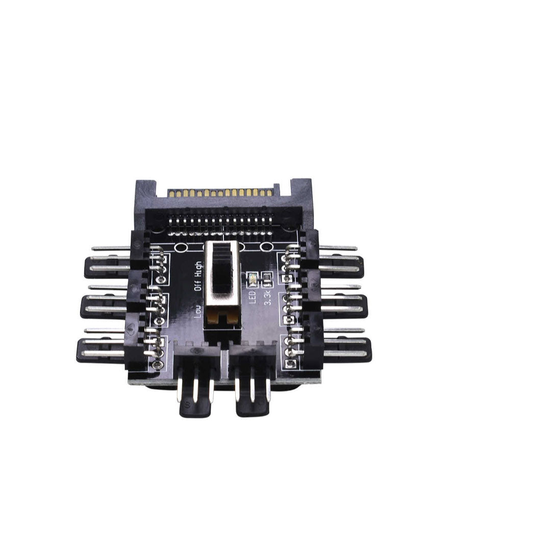 Tishri 8 Port SATA to 3 Pin Fan Splitter