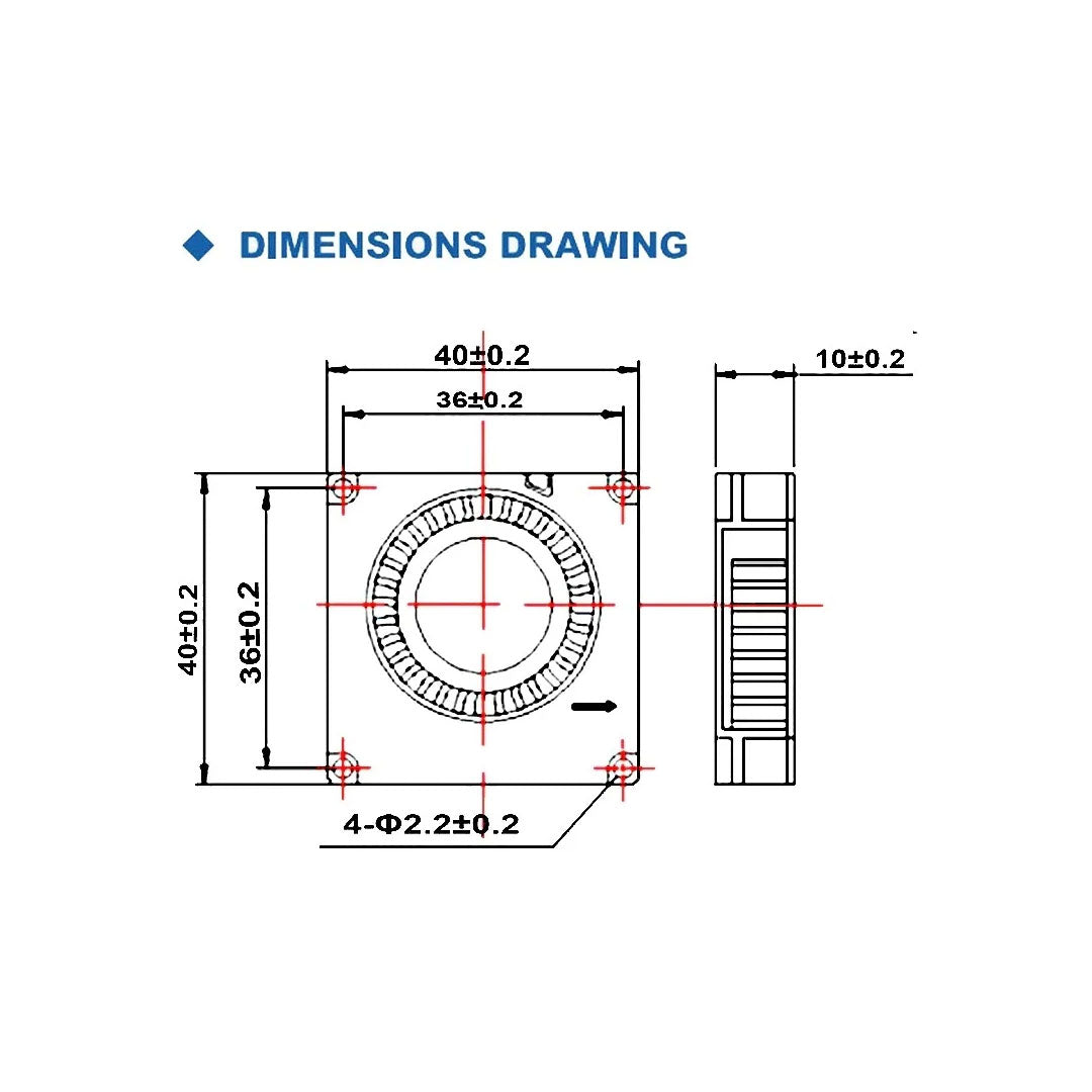 DC 5V 0.2A 4010S Cooling Fan for Raspberry Pi