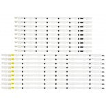 Samsung D2GE-500SCA-R3 D2GE-500SCB-R3 BN96-27900A BN96-27901A 2013SVS50F R7/L9 REV1.9 LED Backlight Strips - 18 Strips