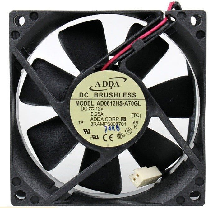 ADDA AD0812HS-A70GL 12V 0.25A 2wires Cooling Fan - NEW