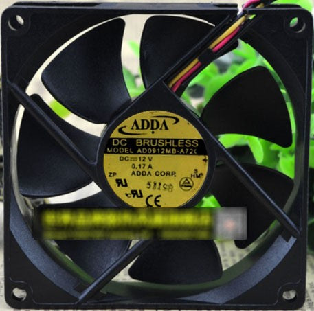 ADDA AD0912MB-A72GL 12V 0.17A 3wires cooling fan