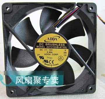 ADDA AD1212UB-A73GL 12V 0.5A  4wires Cooling Fan
