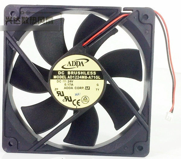 ADDA AD1224MB-A71GL 24V 0.17A 2wires Cooling Fan