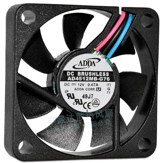 ADDA AD4512MB-G76 12V 0.07A 1W 3wires Cooling Fan