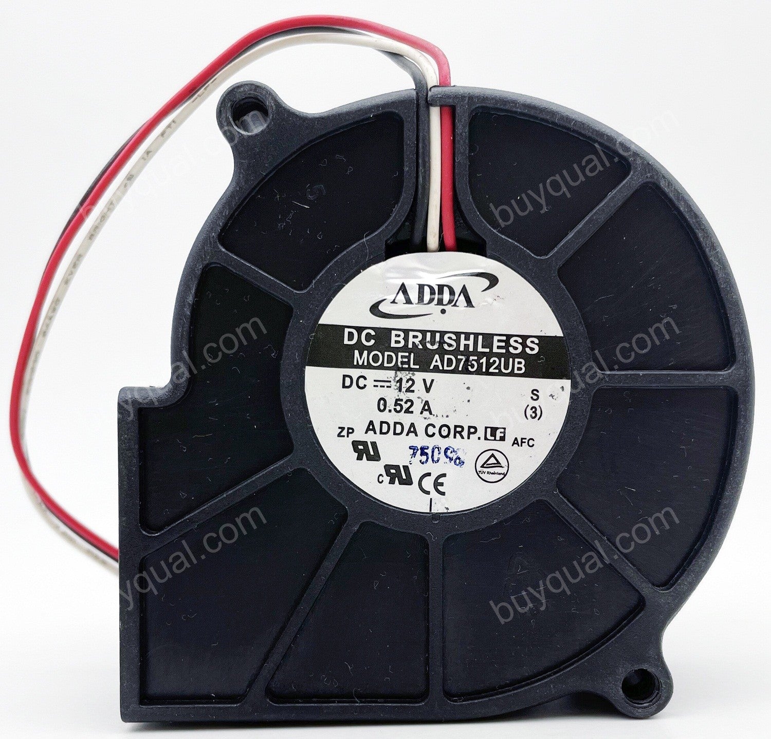 ADDA AD7512UB 12V 0.52A 3wires cooling fan