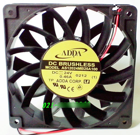 ADDA AS12024MB25A100 24V 0.46A 2wires Cooling Fan