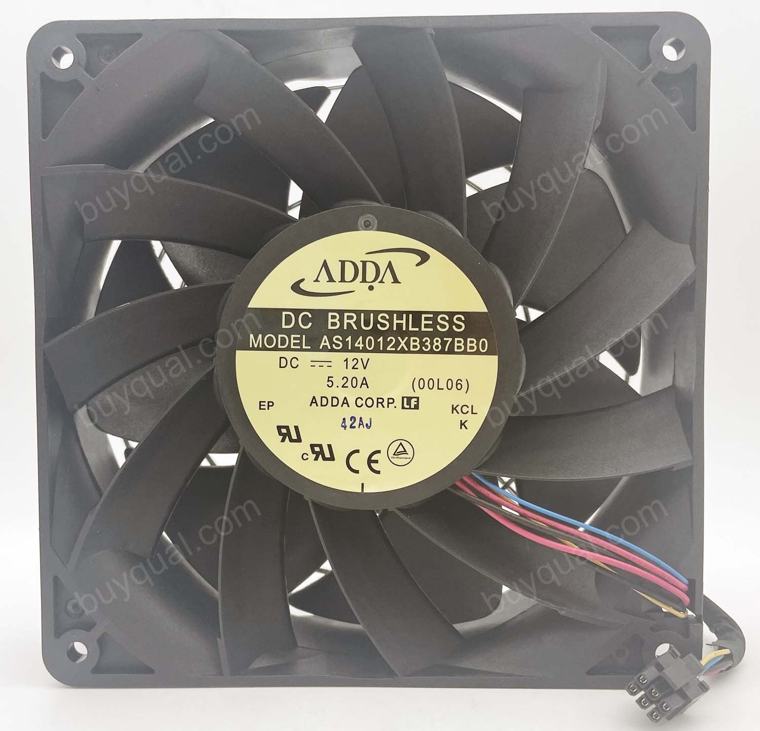 ADDA AS14012XB387BB0 12V 5.2/3.0A 62/36W 6wires Cooling Fan - Original New