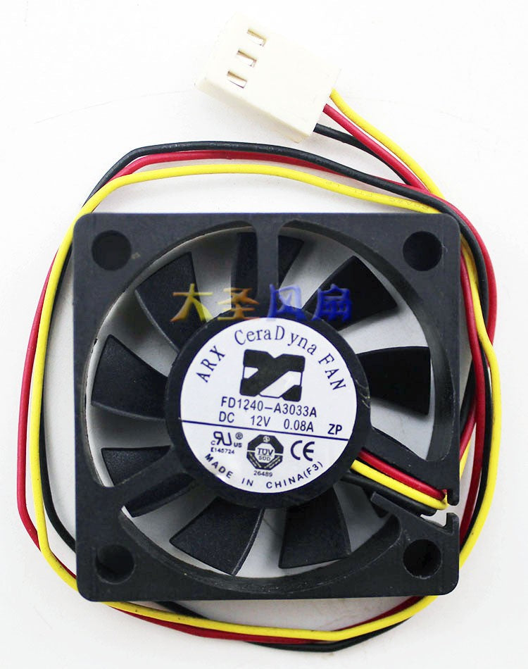 ARX 4010 FD1240-A3033A : 12V 0.07A 3wires cooling fan