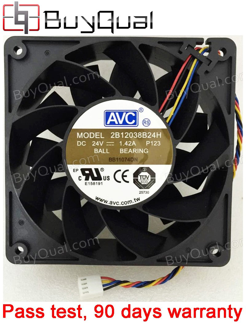 AVC 2B12038B24H 24V 1.42A 4wires cooling fan