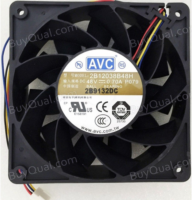 AVC 2B12038B48H 48V 0.7A 4 wires Cooling Fan