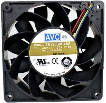 AVC 2B12038B48S 48V 1.53A 4wires Cooling Fan