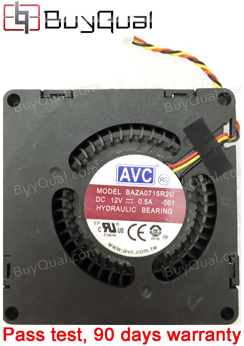 AVC BAZA0715R2U 12V 0.5A 3wires Cooling Fan - Used