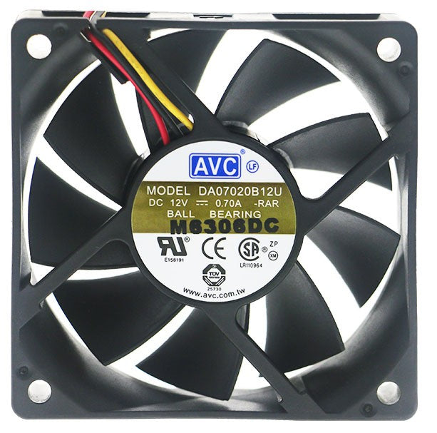 AVC DA07020B12U 12V 0.7A 3wires Cooling Fan