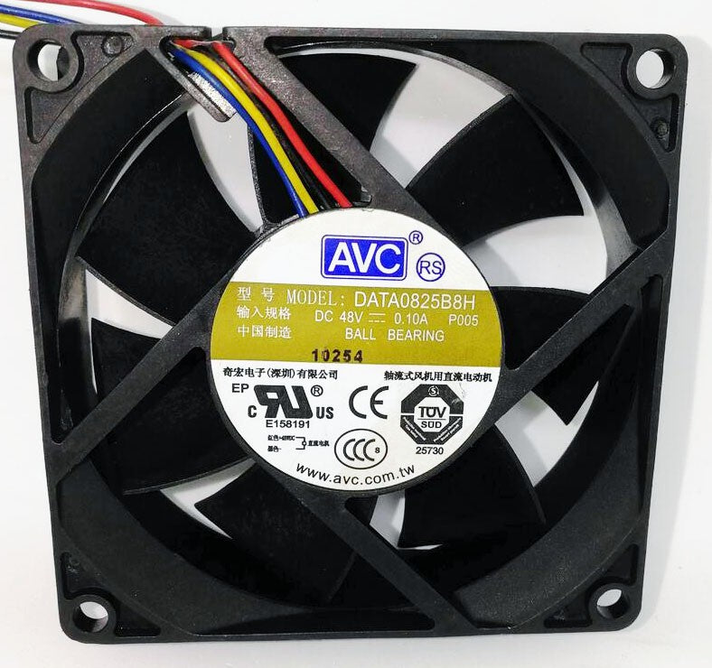 AVC DATA0825B8H 48V 0.10A 4wires cooling fan