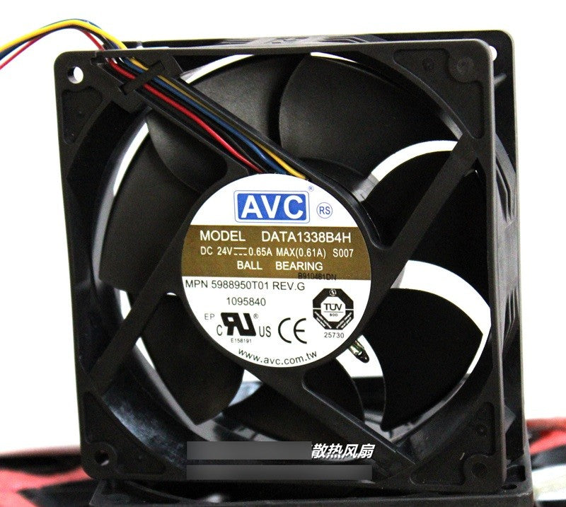 AVC DATA1338B4H 24V 0.65A 4wires Cooling Fan