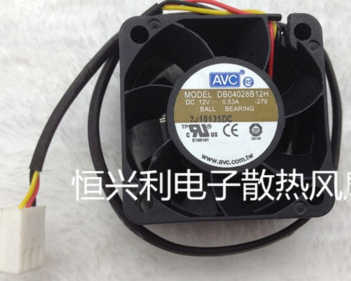 AVC DB04028B12H 12V 0.53A 3wires Cooling Fan