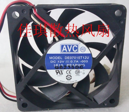 AVC DE0715T12U 12V 0.7A 3wires Cooling Fan