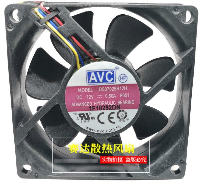 AVC DS07025R12H 12V 0.50A 4wires cooling fan
