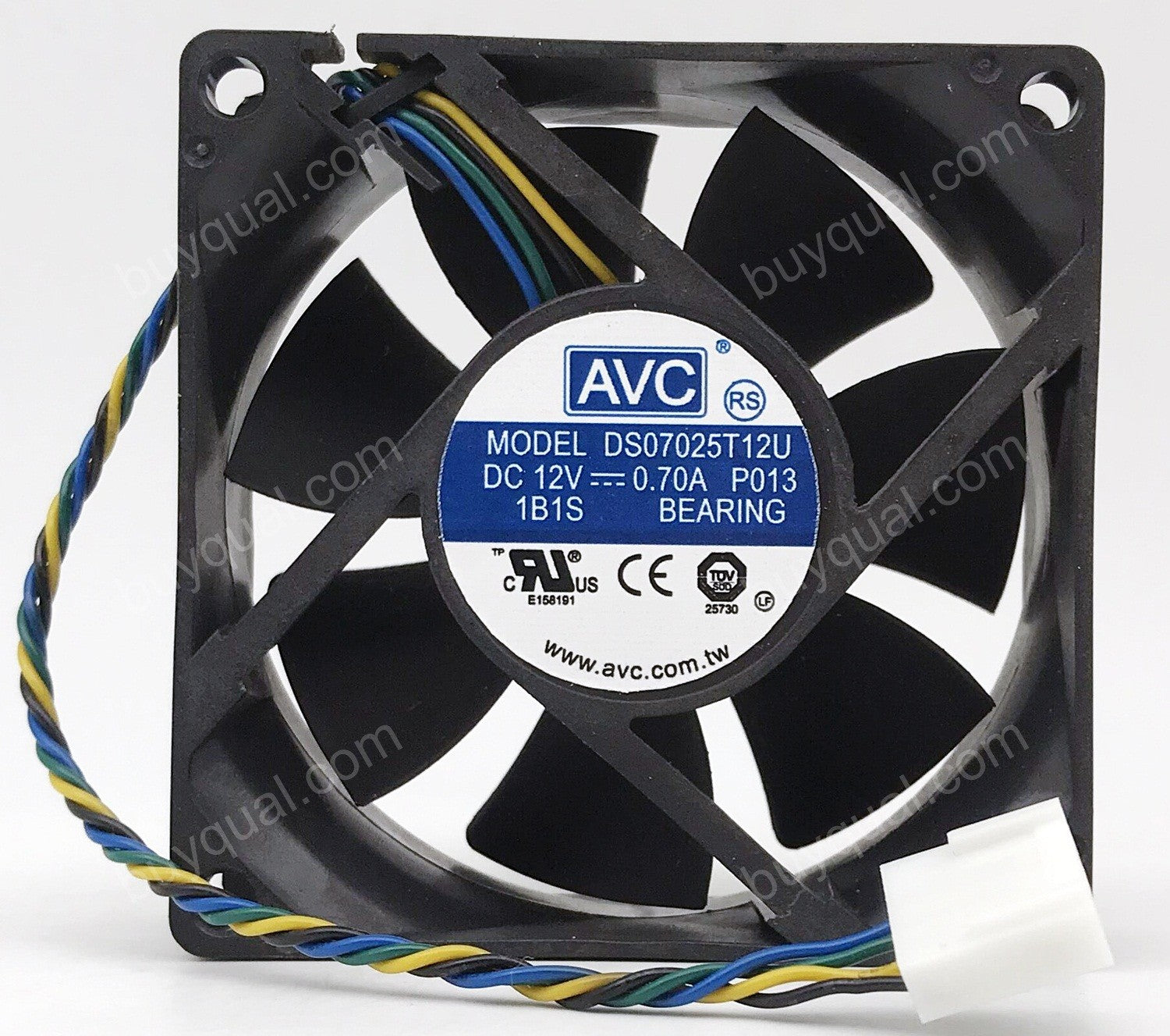 AVC DS07025T12U 12V 0.7A 8.4W 4wires Cooling Fan