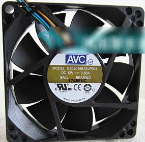 AVC DS08015B12UP004 12V 0.60A 4wires cooling fan