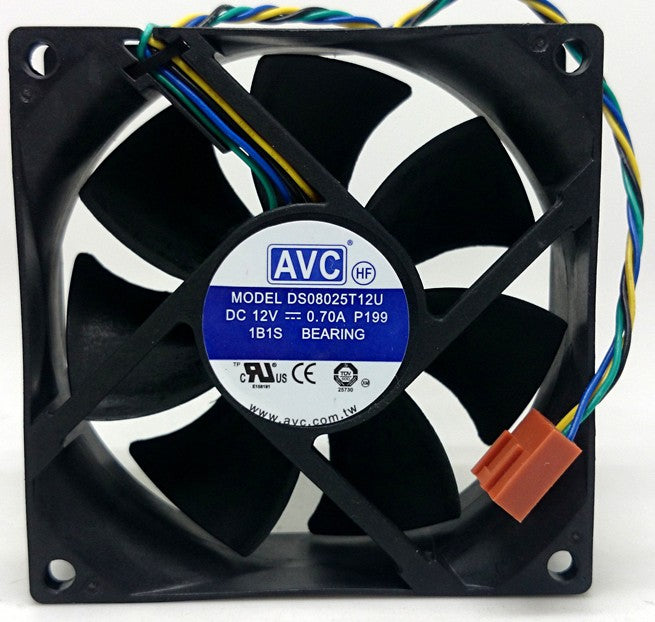 AVC DS08025T12U 12V 0.7A 8.4W 4wires Cooling Fan