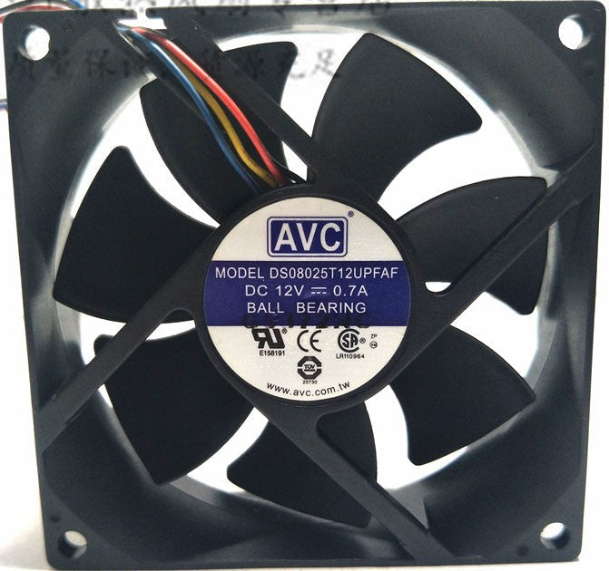 AVC DS08025T12UPFAF 12V 0.7A 4wires cooling fan