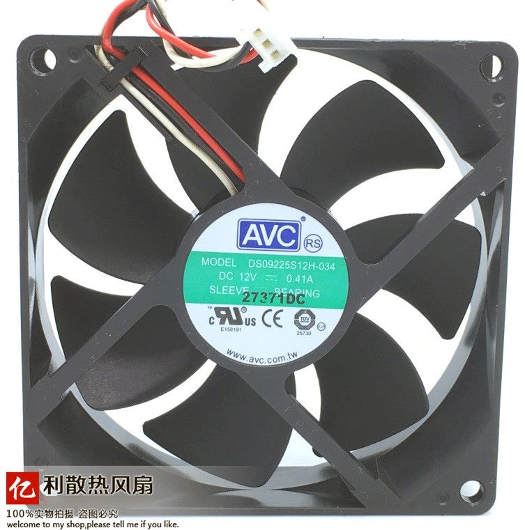 AVC DS09225S12H-034 12V 0.41A 3wires Cooling Fan