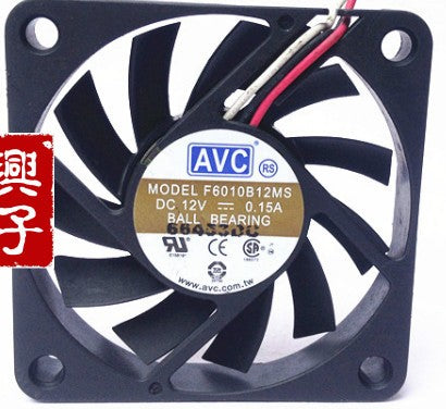 AVC F6010B12MS 12V 0.15A 3wiresBall Bearing Fan