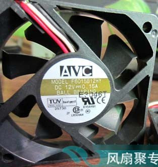 AVC F6015B12HY 12V 0.15A 3wires Cooling Fan