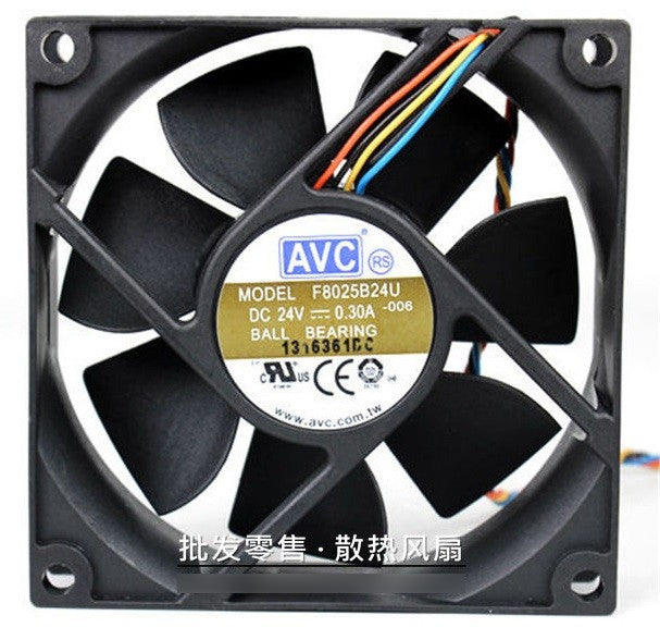 AVC F8025B24U 24V 0.30A 4wires cooling fan