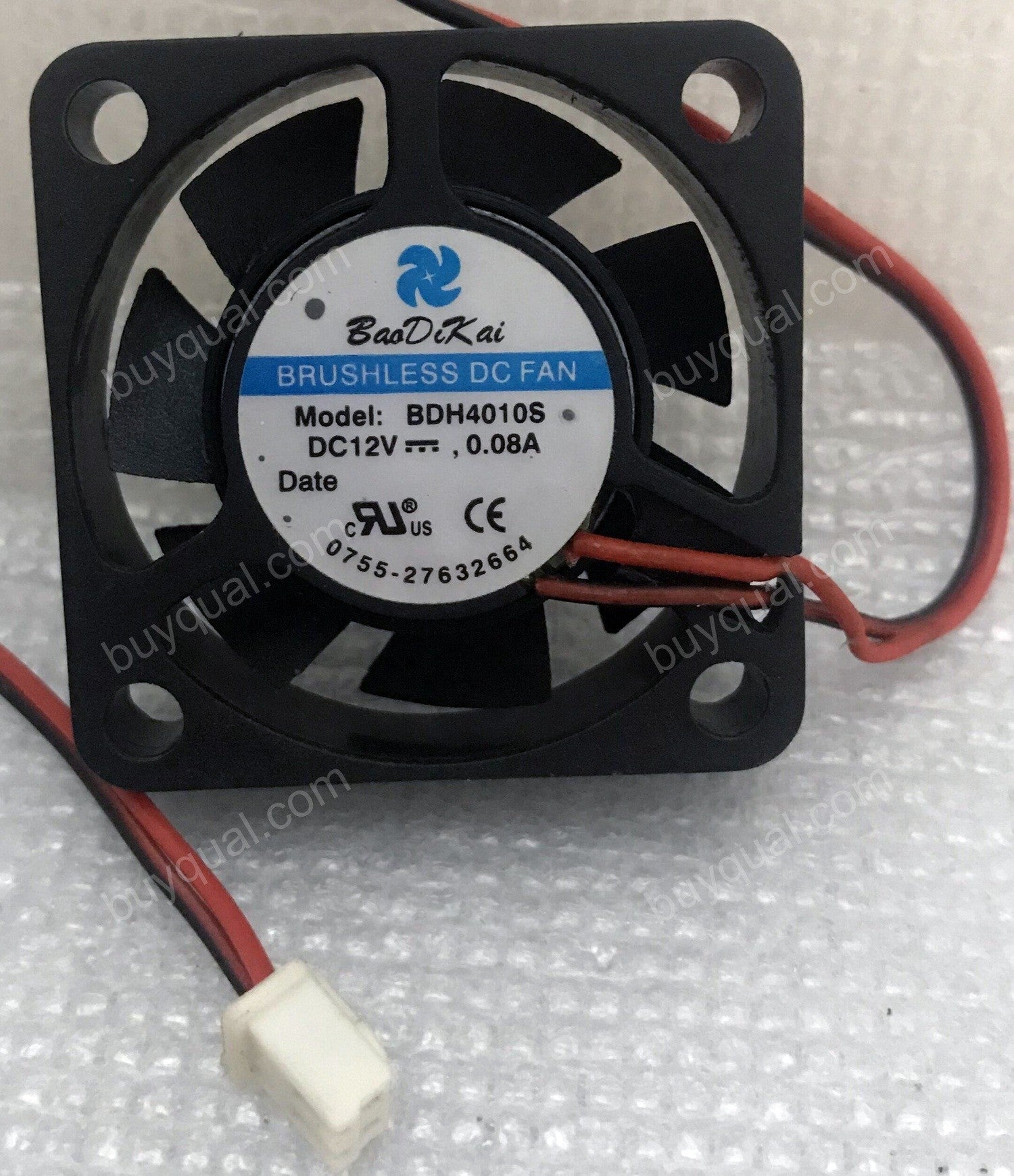 BaoDiKai BDH4010S 12V 0.08A 2wires cooling fan