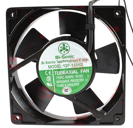 Bi-Sonic 12P-115HS 115V 16/14W 2wires Cooling Fan
