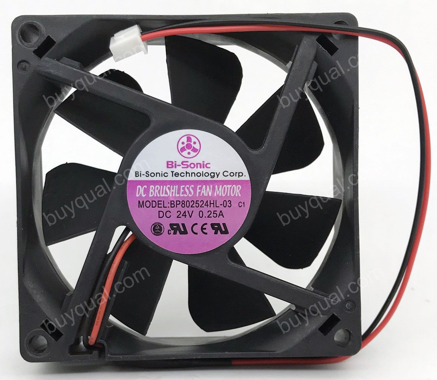 Bi-Sonic BP802524HL-03 24V 0.25A 2wires Cooling Fan
