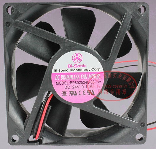 BI-Sonic BP802524L-03 24V 0.12A 2wires Cooling Fan