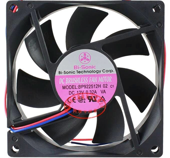 Bi-Sonic BP922512H 12V 0.32A 2wires Cooling Fan