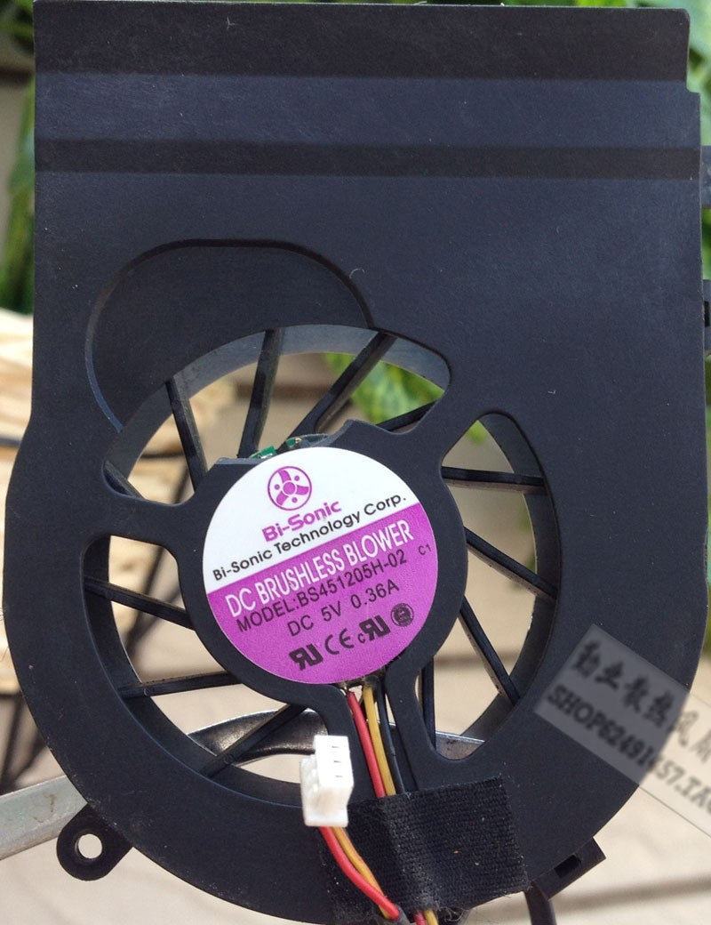 Bi-Sonic BS451205H-02 5V 0.36A 3wires Cooling Fan