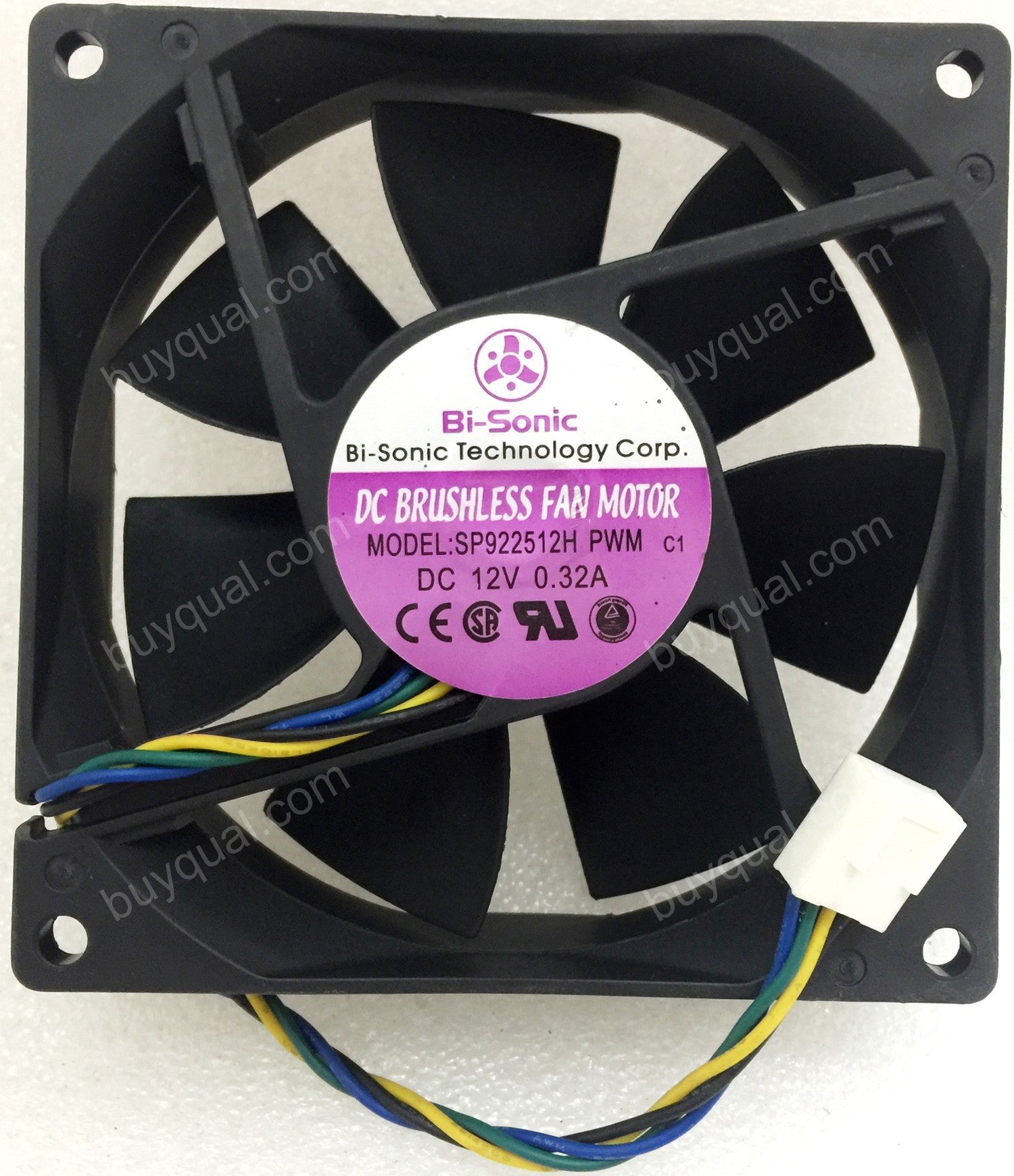 Bi-sonic SP922512H PWM 12V 0.32A 4wires cooling fan