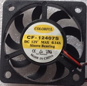 COLORFUL CF-12407S : 12V 0.14A  2wires cooling fan