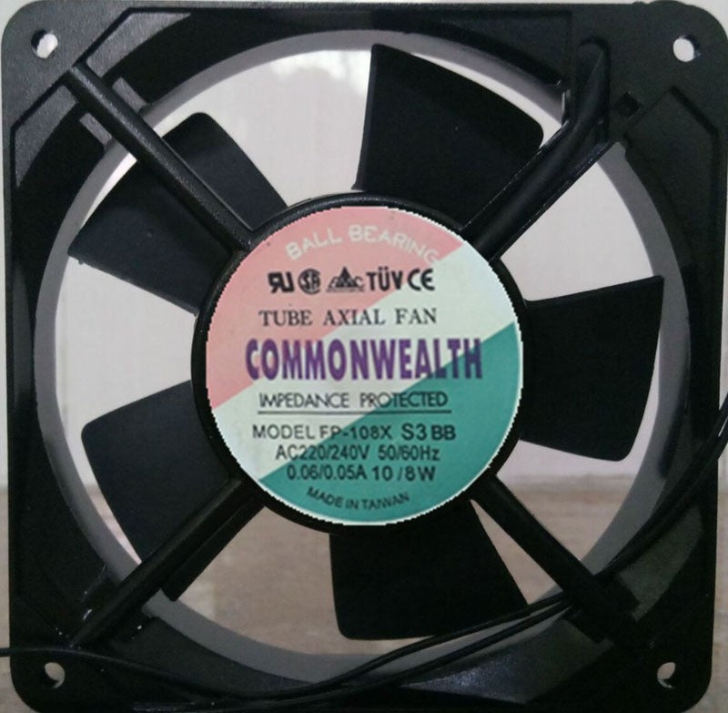 COMMONWEALTH FP-108X S3BB 220/240V 0.06/0.05A 10/8W fan