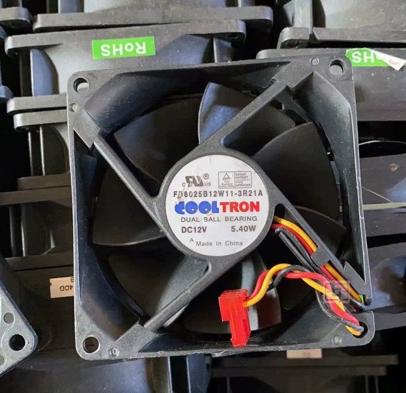 COOLTRON FD8025B12W11-3R21A 12V 5.4W 3wires cooling fan
