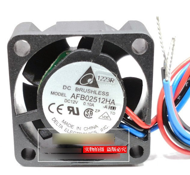 DELTA AFB02512HA AFB02512HA-AR00 12V 0.1A 3wires Cooling Fan