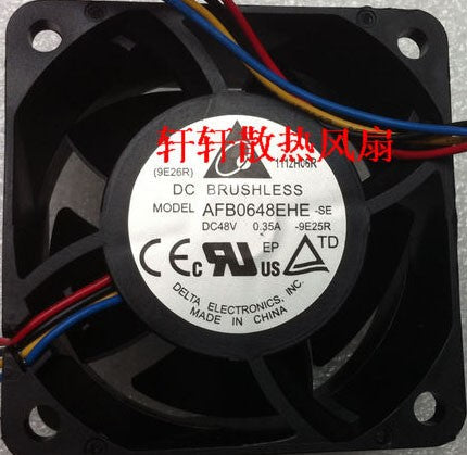 DELTA AFB0648EHE 48V 0.35A 4wires cooling fan