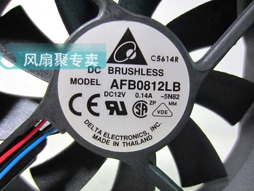 DELTA AFB0812LB 12V 0.14A  2wires 3wires Cooling Fan
