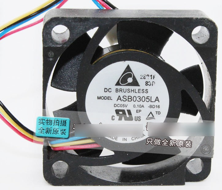 DELTA ASB0305LA 5V 0.1A 4wires Cooling Fan