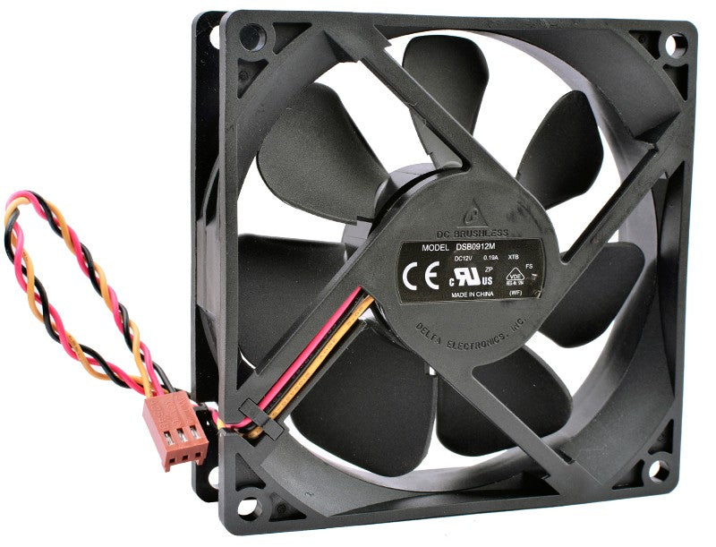 DELTA DSB0912M 12V 0.19A 3wires cooling fan