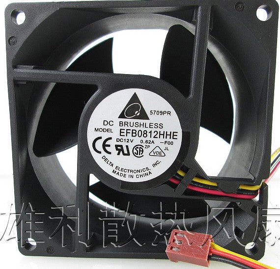 DELTA EFB0812HHE EFB0812HHE-F00 12V 0.62A 3wires cooling fan