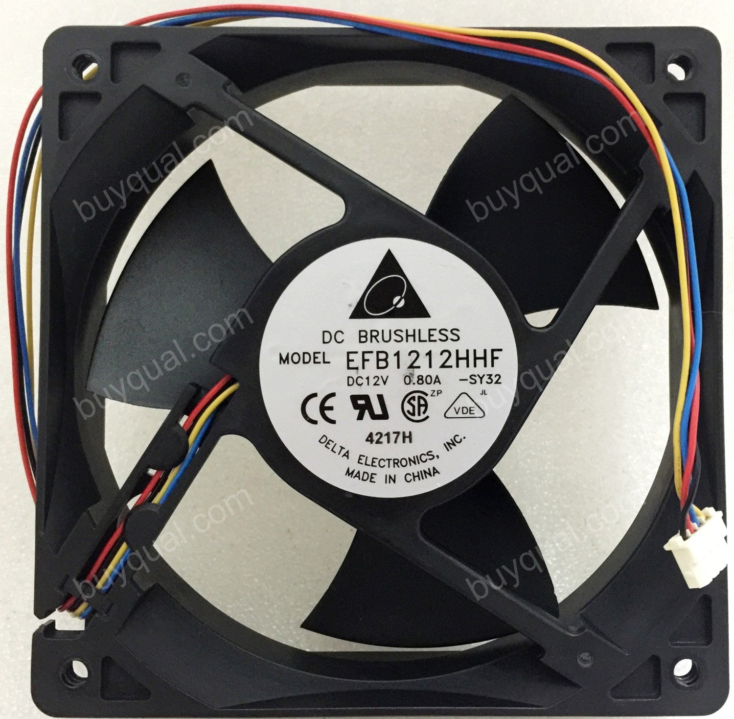 DELTA EFB1212HHF 12V 0.8A 4wires Cooling Fan
