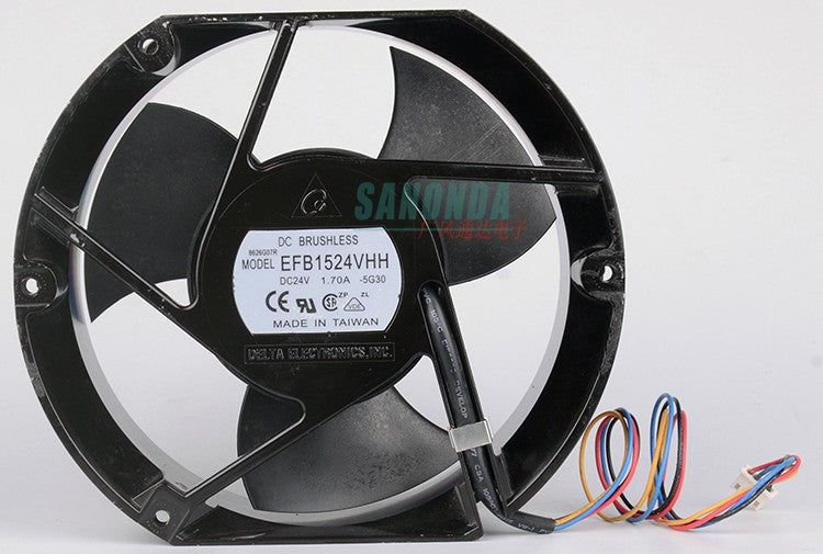 DELTA EFB1524VHH 24V 1.7A 4wires Cooling Fan - Original New