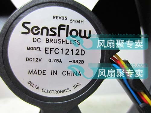 DELTA EFC1212D 12V 0.75A 4wires DC Cooling Fan
